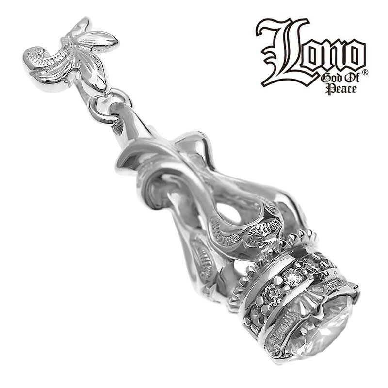 【P5+クーポン有】ハワイアンジュエリー ネックレス ペンダントトップ ヘッド シルバー925 クリア ジルコニア LONO ロノ ペレ 火の神 炎 波 プルメ...