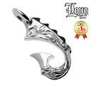 【P5+クーポン有】ハワイアンジュエリー ネックレス ペンダントトップ ヘッド シルバー925 LONO ロノ フィッシュフック 釣り針 波 Sサイズ ペア プ...