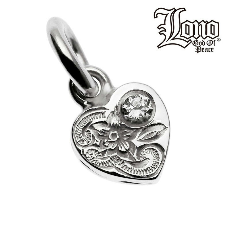 【19:59までP10】ハワイアンジュエリー ネックレス ペンダントトップ ヘッド シルバー925 クリア ジルコニア LONO ロノ ハート プルメリア 花 ...