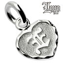 ハワイアンジュエリー ネックレス ペンダントトップ ヘッド シルバー925 LONO ロノ ハート イニシャル E 浮彫り ダイヤモンドカット 波 メンズ レデ...