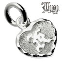 ハワイアンジュエリー ネックレス ペンダントトップ ヘッド シルバー925 LONO ロノ ハート イニシャル K 浮彫り ダイヤモンドカット 波 メンズ レデ...
