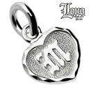 ハワイアンジュエリー ネックレス ペンダントトップ ヘッド シルバー925 LONO ロノ ハート イニシャル M 浮彫り ダイヤモンドカット 波 メンズ レディース プレゼント 誕生日 記念日 【送料無料】 人気 ギフト lmaハワイ 金属アレルギー
