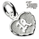 ハワイアンジュエリー ネックレス ペンダントトップ ヘッド シルバー925 LONO ロノ ハート イニシャル R 浮彫り ダイヤモンドカット 波 メンズ レデ...