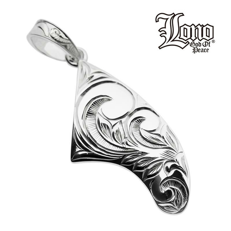 【P5+クーポン有】ハワイアンジュエリー ネックレス ペンダントトップ ヘッド シルバー925 LONO ロノ イルカ 背びれ ヒレ サーフボード フィン キノ...