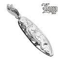 【P5+クーポン有】ハワイアンジュエリー ネックレス ペンダントトップ ヘッド シルバー925 LONO ロノ サーフボード サーフィン キノラウ 波 プルメリ...