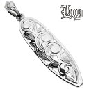 【P5+クーポン有】ハワイアンジュエリー ネックレス ペンダントトップ ヘッド シルバー925 LONO ロノ サーフボード サーフィン キノラウ 波 プルメリ...