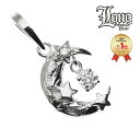 【P5+クーポン有】ハワイアンジュエリー ネックレス ペンダントトップ ヘッド シルバー925 クリア ジルコニア LONO ロノ 月 ムーン 星 スター キラ...