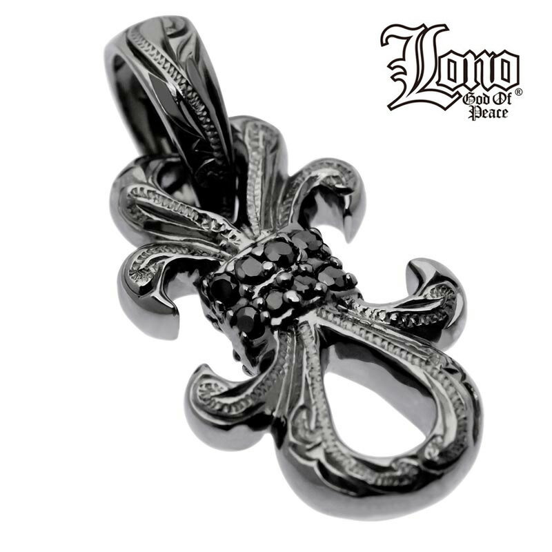 【P5+クーポン有】ハワイアンジュエリー ネックレス ペンダントトップ ヘッド シルバー925 ブラック ロジウム LONO ロノ | メネフネ 波 プルメリア...