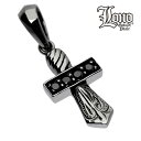 ハワイアンジュエリー ネックレス ペンダントトップ ヘッド シルバー925 ブラック ロジウム LONO ロノ 剣 つるぎ ソード 波 プルメリア メンズ レデ...