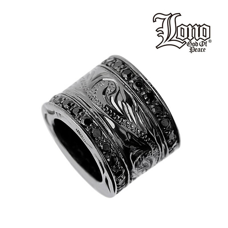 【P5+クーポン有】ハワイアンジュエリー ネックレス ペンダントトップ ヘッド シルバー925 ブラック ロジウム ジルコニア LONO ロノ バレル 樽型 波...