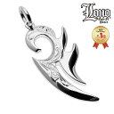 ハワイアンジュエリー ネックレス ペンダントトップ ヘッド シルバー925 LONO ロノ シルバースオード フィッシュフック 変形 プルメリア 波 メンズ レ...