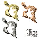 ハワイアンジュエリー ネックレス ペンダントトップ ヘッド 14K イエロー ピンク ホワイト ゴールド LONO ロノ | ドルフィンハート ドルフィン 波 スクロール プルメリア メンズ レディース ブランド プレゼント 誕生日 記念日 【送料無料】 おしゃれ カップル ギフト