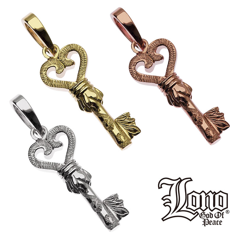 【P5+クーポン有】ハワイアンジュエリー ネックレス ペンダントトップ ヘッド 14K イエロー ピンク ホワイト ゴールド LONO ロノ 鍵 キー ハート ...