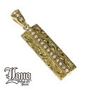 ハワイアンジュエリー ネックレス ペンダントトップ ヘッド 14K イエロー ピンク ホワイト ゴールド ダイヤモンド LONO ロノ | プレート 長方形 波 スクロール プルメリア メンズ レディース ブランド プレゼント 誕生日 記念日 【送料無料】 おしゃれ カップル ギフト