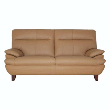 IDC OTSUKA/大塚家具 ラブソファ ルーニー 半革 キャメル (キャメル)【返品不可商品】
