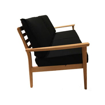 IDC OTSUKA/大塚家具 ソファ シネマN3 カバー・布/#2ブラック色 レッドオーク材/DDB色 (ブラック)【返品不可商品】