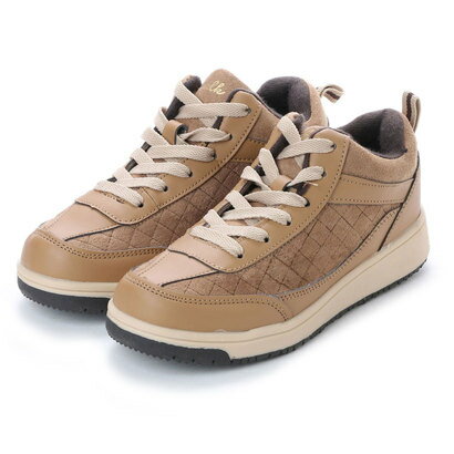 エニーウォーク Anywalk レースアップ 防寒シューズ スエード生地 防寒スニーカー・aw_17687 （BEIGE）