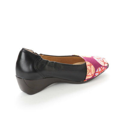 ジェイエスハートレーベル JS HEART LABEL 和柄ベルトデザインパンプス （ブラック）