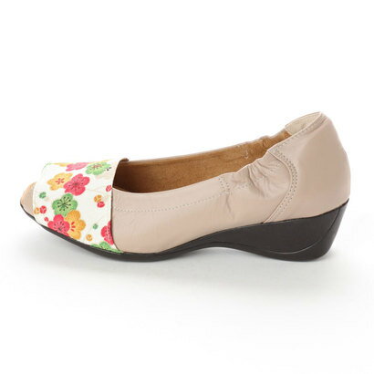 ジェイエスハートレーベル JS HEART LABEL 和柄ベルトデザインパンプス （ピンクベージュ）