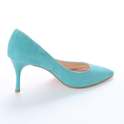 セヴン トゥエルヴ サーティ SEVEN TWELVE THIRTY 〈ラブリーウォーク〉ポインテッドトゥパンプス （エメラルドグリーンスエード）