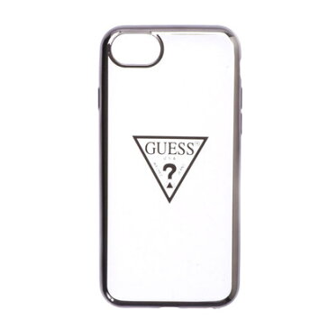 ゲス GUESS TRIANGLE LOGO TRANSPARENT TPU CASE for iPhone 8 (BLACK)【JAPAN EXCLUSIVE ITEM】