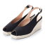 【アウトレット】カスタニエール CASTANER 【INTER-CHAUSSURES】ジュート巻ウェッジバックバンド (ブラック雑材)