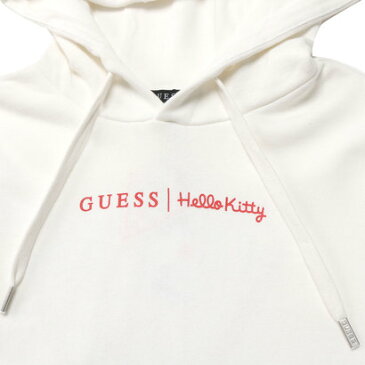 GUESS x Hello Kitty PATTERN TRIANGLE LOGO PULLOVER PARKA (IVORY) (ゲス × ハローキティ パターントライアングルロゴ プルオーバ