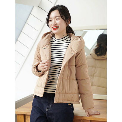 アースミュージックアンドエコロジー earth music&ecology K ファイバーダウンブルゾン(ショート) （Beige）