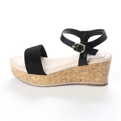 アタガール attagirl 6.5cm 厚底 ウェッジヒール ストラップ サンダル (ブラックスエード) アタガール attagirl 6.5cm 厚底 ウェッジヒール ストラップ サンダル (ブラックスエード)