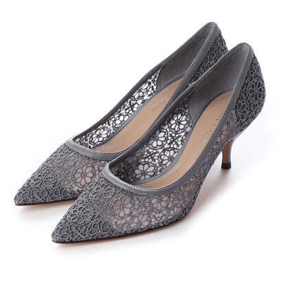 【再入荷】クロッシェ レース パンプス / Crochet Lace Pumps （Grey）