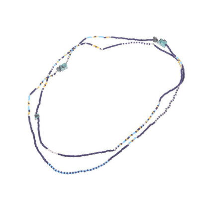 【アウトレット】【kahiko】ローンMEN'Sマルチブレスレット / ネックレス / アンクレット 3WAY ブルー