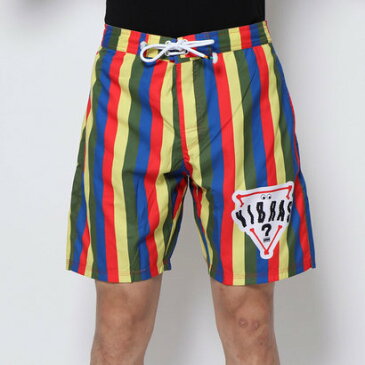 【アウトレット】ゲス GUESS GUESS x J BALVIN PRINTED LOGO SWIM SHORTS （STRIPES BLUE）