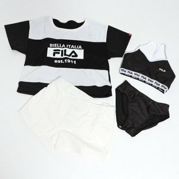 フィラ FILA レディース マリン 水着 FILA切替ロゴTシャツ付タンキニ4点セット水着 129665【返品不可商品】