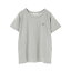 【アウトレット】アースミュージックアンドエコロジー earth music&ecology ミニロゴ刺繍オーガニックコットンTシャツ (Light Gray Mixture)