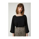 マウジー moussy 2WAYCROPSLEEVEトップス (ブラック)