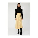 moussy FRONTBUTTONフレアスカート イエロー