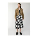 moussy BLOCKCHECKスカート 柄ブラック