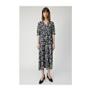 moussy RUSTICFLOWERドレス 柄ネイビー