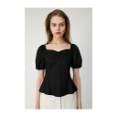 moussy PUFFSLEEVEブラウス ブラック
