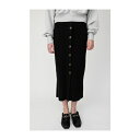 moussy RIBKNITTIGHTスカート ブラック
