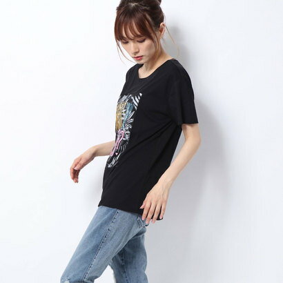 【アウトレット】ゲス GUESS WHAT'S UP BEACHES GRAPHIC TEE （JET BLACK）