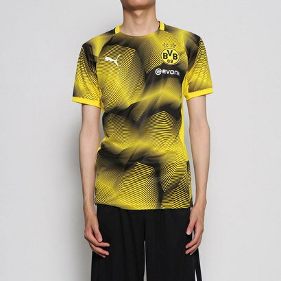 プーマ PUMA メンズ サッカー/フットサル 半袖シャツ BVB スタジアム グラフィック ジャージー 754538 (イエロー)通販 サッカー 用品 セール