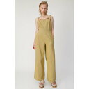 マウジー moussy BACK CROSS COMBINEISON (イエロー)