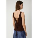 マウジー moussy BACK OPEN LACE UP TANK (ダークブラウン)