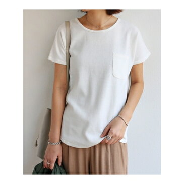 アンドミー and Me E-8/ワッフルポケット付き半袖ドルマンTシャツ (オフホワイト)