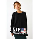 ロデオクラウンズワイドボール RODEO CROWNS WIDE BOWL LETF ロングスリーブ Tシャツ (ブラック)