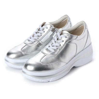 フィットジョイ FITJOY 厚底 5 eyelet スニーカー （SILVER）