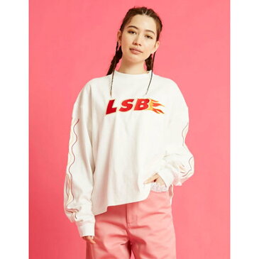 リトルサニーバイト little sunny bite LSB fire short long tee （WHITE）