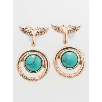 【Kahiko】ホエールテールスタッドピアス4点セット ゴールド