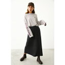 ロデオクラウンズワイドボール RODEO CROWNS WIDE BOWL Sweat face ニット ロング スカート (ブラック)